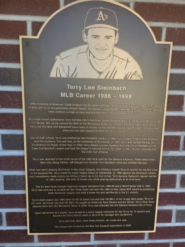 Steinbach honored by plaque at Johnson Park
